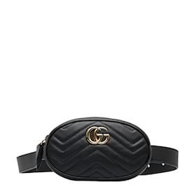 Gucci-GG Marmont Belt Bag  476434-Black