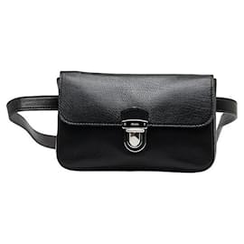 Prada-Leather Mini Belt Bag-Black