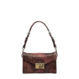 Prada-Leather Shoulder Bag-Pink
