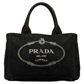 Prada-Canapa Logo Handbag-Black