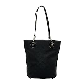 Gucci-Gucci GG Canvas Eclipse Tote Bag Canvas Tote Bag 120840 in Good condition-Black