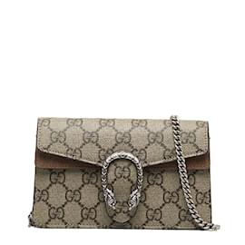 Gucci-Borsa a tracolla Mini Dionysus GG Supreme 476432-Marrone