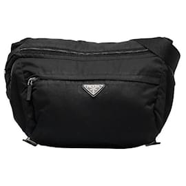 Prada-Tessuto Messenger Shoulder Bag-Black