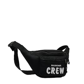 Balenciaga-Nylon Crew Explorer Belt Bag 482389-Black
