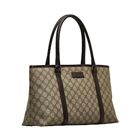 Gucci-GG Supreme Joy Tote Bag 114595-Brown