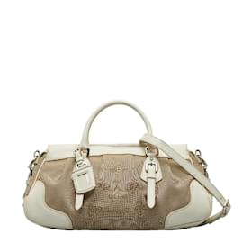 Prada-Canapa Logo Mini Boston Bag BN1275-Brown