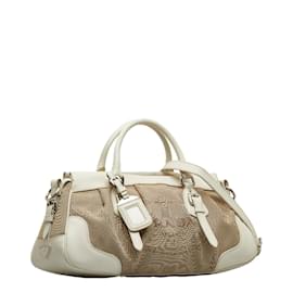Prada-Canapa Logo Mini Boston Bag BN1275-Brown