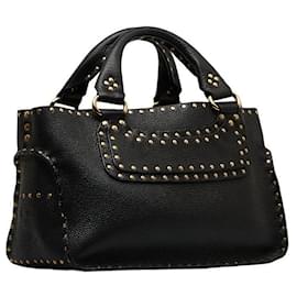 Céline-Leather Boogie Handbag-Black