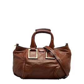 Chloé-Ethel Leather Handbag-Brown