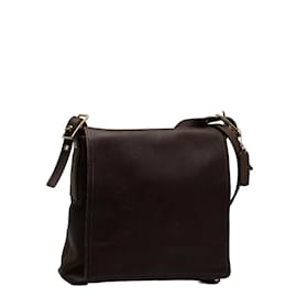 Coach-Leather Monterey Flap Crossbody Bag 9829-Brown