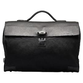 Montblanc-Leather lined Gusset Nightflight Briefcase-Black