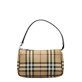 Burberry-House Check Canvas Mini Handbag-Brown