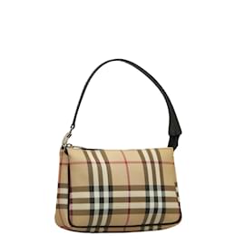 Burberry-House Check Canvas Mini Handbag-Brown