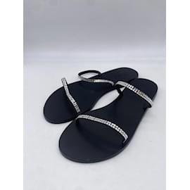 Ancient Greek Sandals-SANDALI GRECI ANTICHI Sandali T.Unione Europea 39 Leather-Nero
