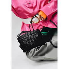Bottega Veneta-Black Intrecciato Mini Loop bag-Black