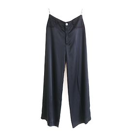 Forte Forte Forte_Pantaloni Forte in raso a gamba larga Blu navy