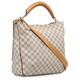 Louis Vuitton-Louis Vuitton White Damier Azur Soffi-White