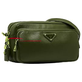 Prada-Prada Red Saffiano Crossbody Bag-Red