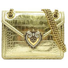 Dolce & Gabbana Dolce&Gabbana Mini sac à bandoulière Devotion doré Doré