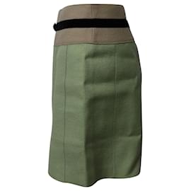 Miu Miu-Miu Miu Mini Skirt in Green Wool-Green