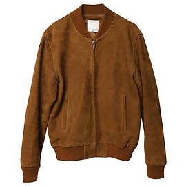 Sandro Paris Bomber Jacket in Brown Suede Brown