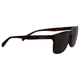 Céline-Céline CL40178I Gafas de sol con montura completa en carey y acetato marrón-Castaño