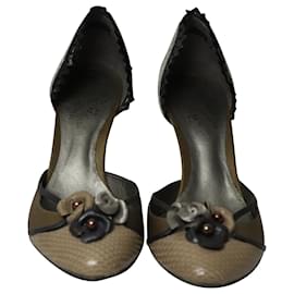 Bottega Veneta-Zapatos de tacón con relieve de piel de serpiente Bottega Veneta en cuero multicolor-Otro,Impresión de pitón