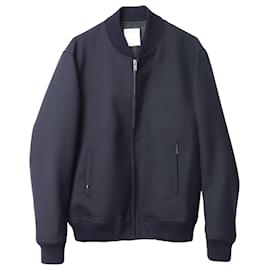 Sandro-Sandro Paris Bomber Jacket in Black Cotton-Black