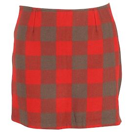 Apc a.P.C. Checkered Mini Skirt in Red Wool Other