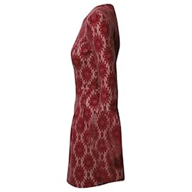 Maje-Maje bedrucktes Minikleid aus floralem rotem Polyester-Andere