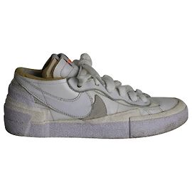 Nike x Sacai Blazer Low Sneakers in White Patent Leather White