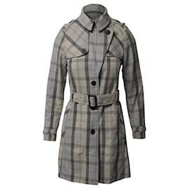 Barbour-Barbour Tartan Trench Coat in Multicolor Cotton-Other