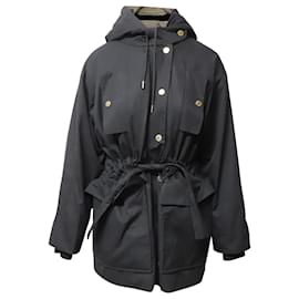 Parka con capucha Sandro de algodón negro Negro