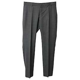 Gucci-Gucci Tapered Suit Trousers in Grey Wool-Grey