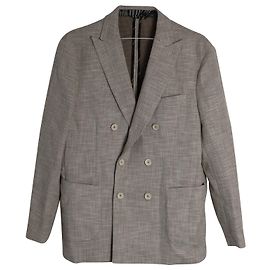 Blazer Etro con petto foderato testurizzato in cotone Marrone Marrone