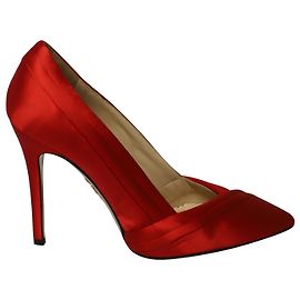 Charlotte Olympia Kimono Pumps in Red Satin  Red