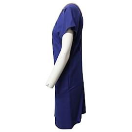 Balenciaga-Balenciaga Cut Out Dress in Blue Rayon -Blue