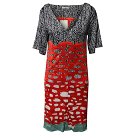 Balenciaga-Balenciaga Printed Jersey Short Dress in Multicolor Rayon-Other,Python print