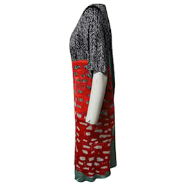 Balenciaga-Balenciaga bedrucktes kurzes Jerseykleid aus mehrfarbigem Rayon-Mehrfarben