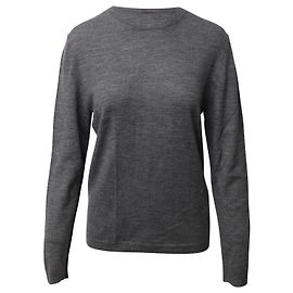 Zadig & Voltaire Jeremy Patch Bis Mérinos Sweater in Grey Wool Grey