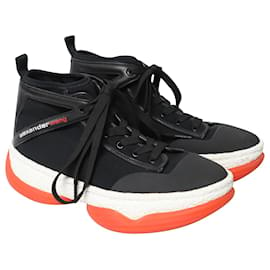 Alexander Wang-Alexander Wang Zapatillas de deporte de malla gruesa en algodón negro-Negro
