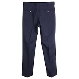 Prada-Pantalones de sastre Prada en algodón azul marino-Azul,Azul marino