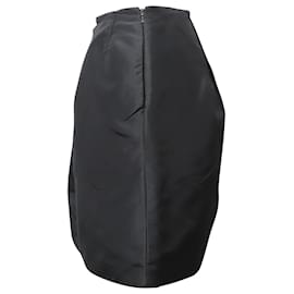 Prada-Prada Tulip Skirt in Black Silk-Black