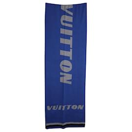 Louis Vuitton-Lenço Louis Vuitton Forward em Lã Azul-Azul