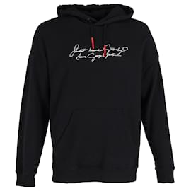 Givenchy-Givenchy Slogan-Print Drawstring Hoodie in Black Cotton-Black