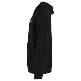 Givenchy-Givenchy Slogan-Print Drawstring Hoodie in Black Cotton-Black