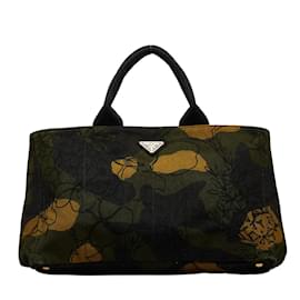 Prada-Canapa Stampato Camo Tote Bag BN1872-Green
