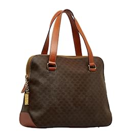 Céline-Macadam Canvas Handbag-Brown