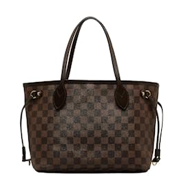 Louis Vuitton-Damier Ebene Neverfull PM N51109-Brown