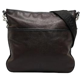 Loewe-Leather Crossbody Bag-Brown